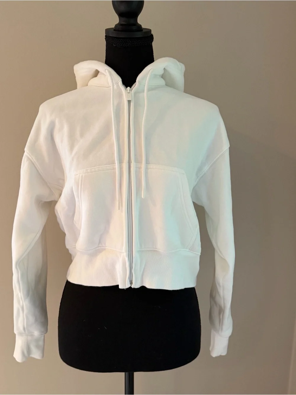 Aritzia Boyfried Hoodie White 2XS